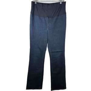 Gap Maternity Full Panel Denim Dark Blue Jeans Womens Size 6 34x30 Bootcut Pants